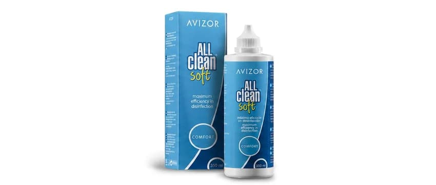 Avizor All Clean Soft 350 ml multipurpose contact lens solution bottle and carton