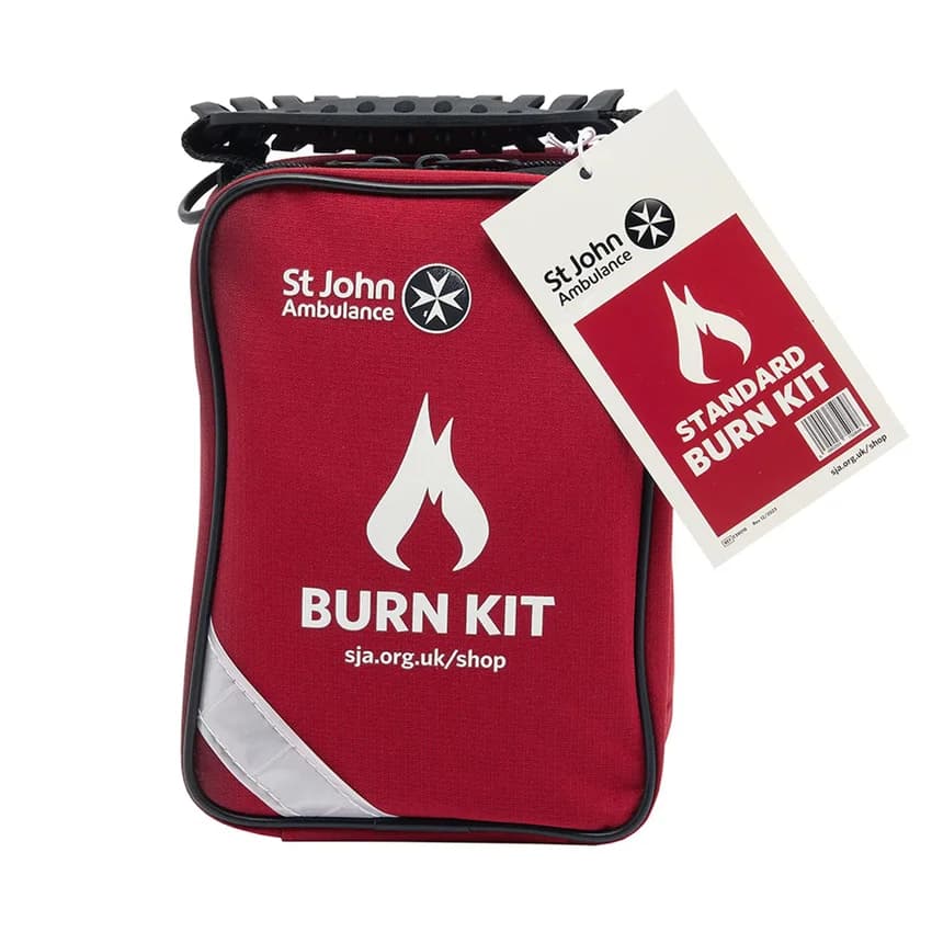 Burns first aid kit with hydrogel burn dressings